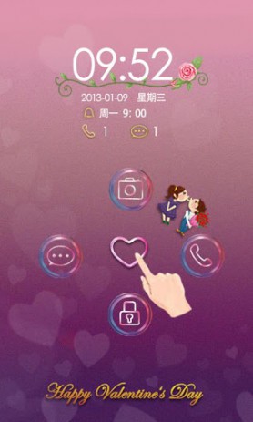 B-Forever Love GO Locker Theme – тема св. Свалентина | Android