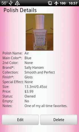 Nail Polish Cataloger | Android
