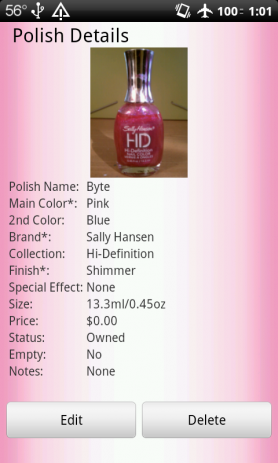 Nail Polish Cataloger | Android