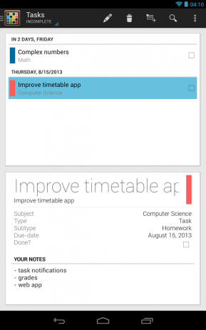 Timetable | Android