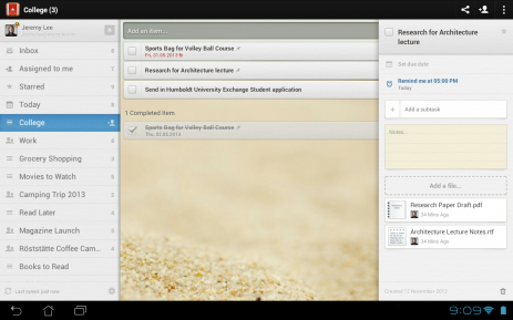 Wunderlist - To-do & Task List | Android