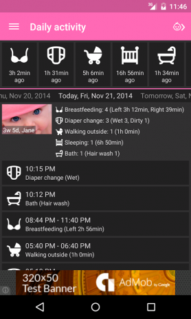Baby Daybook - daily tracker | Android