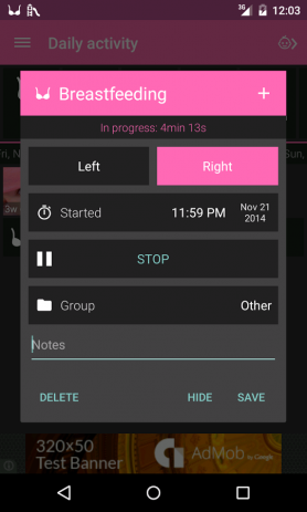 Baby Daybook - daily tracker | Android