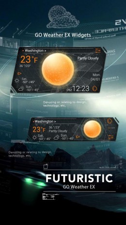 Futuristic Theme GO Weather EX | Android