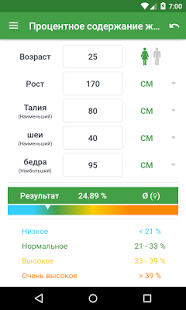 Калькулятор ИМТ Идеальный вес | Android