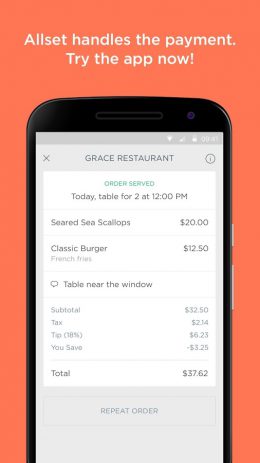 Allset - Restaurant Ordering | Android