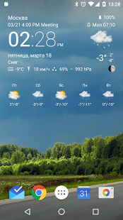 Прозрачные часы и погода | Android