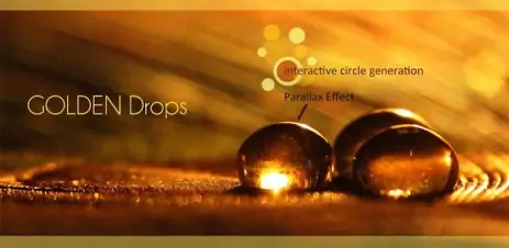 Poster Golden Drops Live Wallpaper