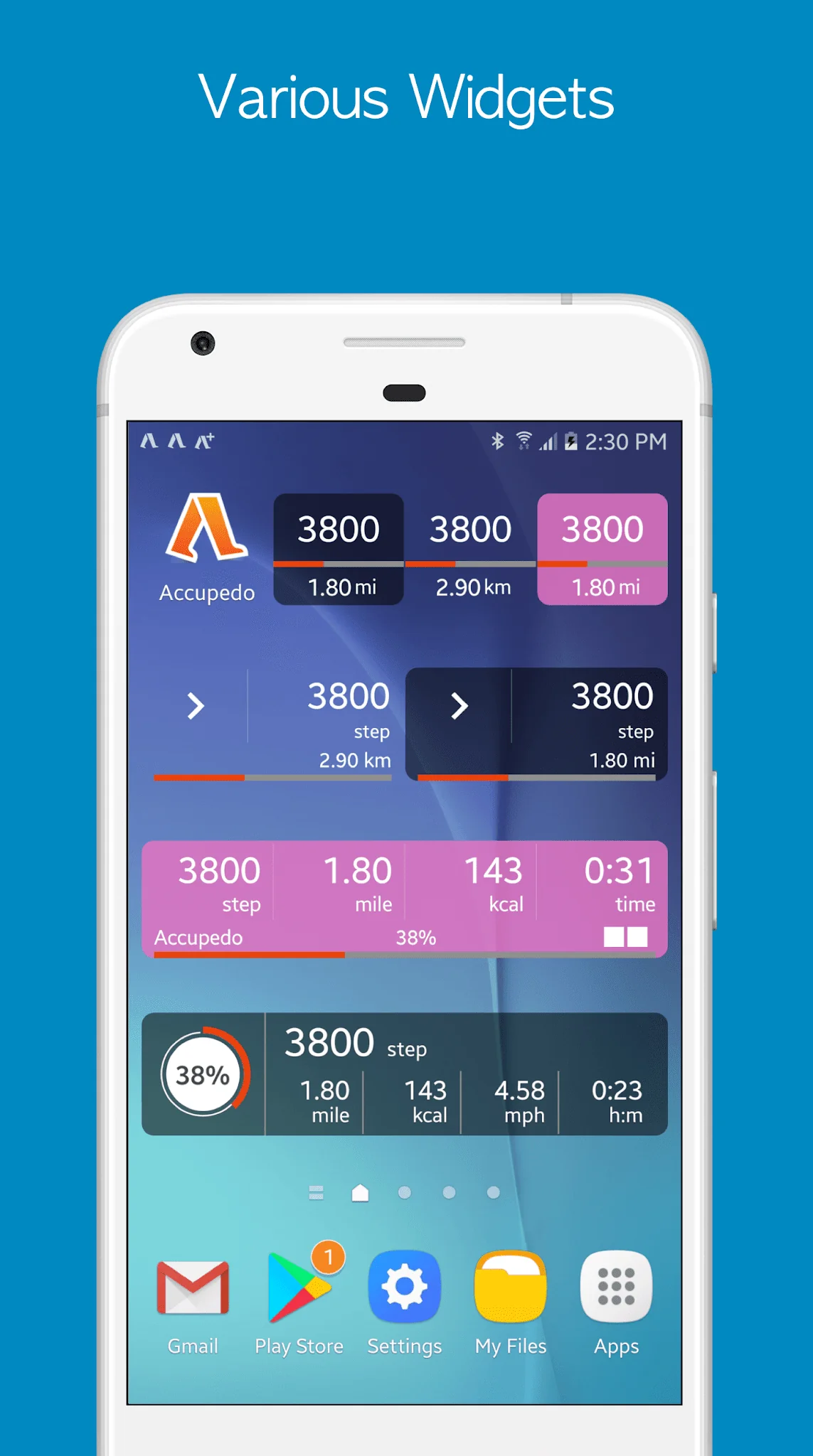 لقطة شاشة Accupedo Pedometer %د