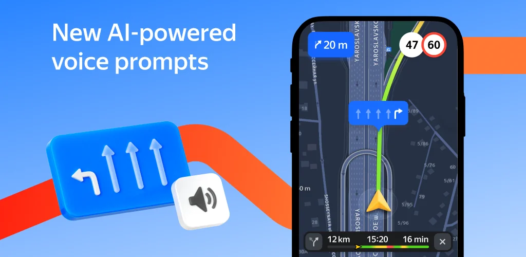 Yandex Navigator aplicativo arte da capa para Android