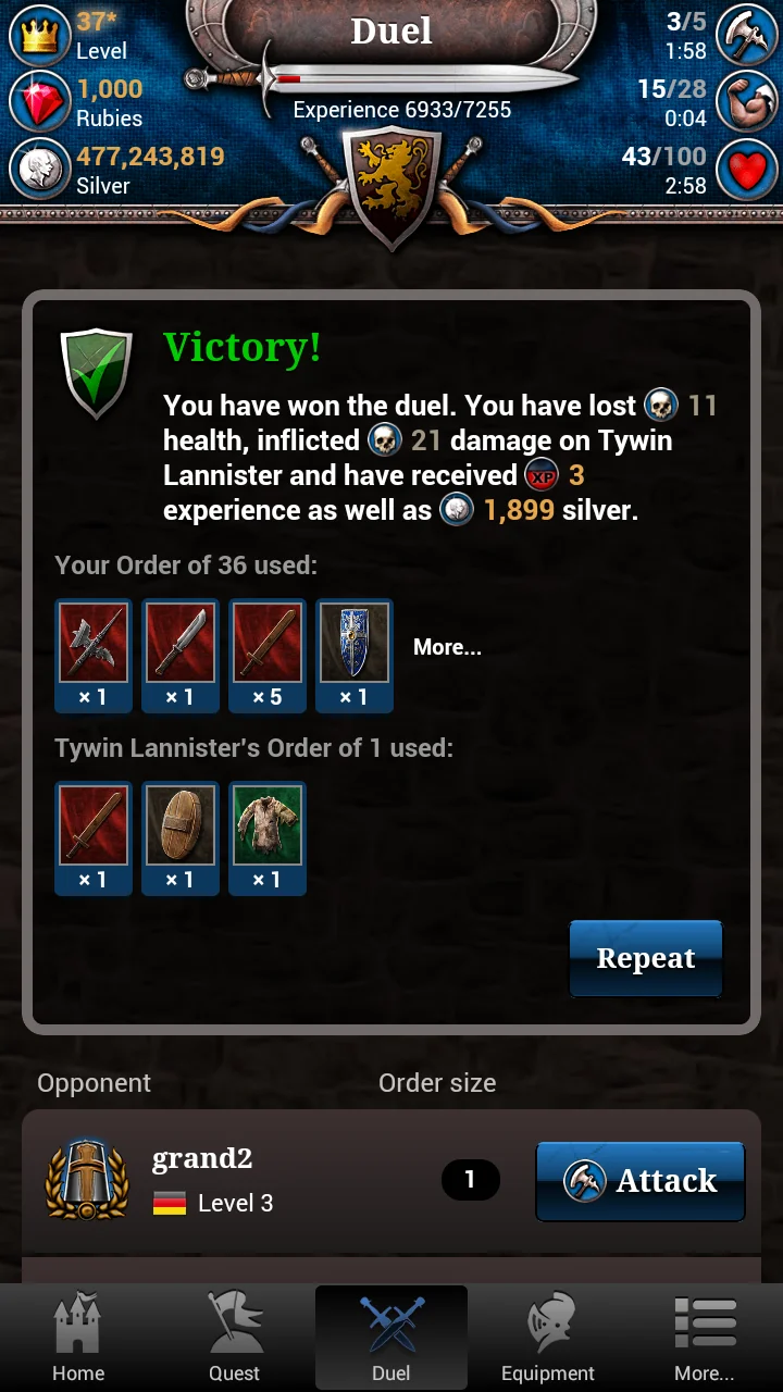 Screenshot Knight Game - Path of Kings 5