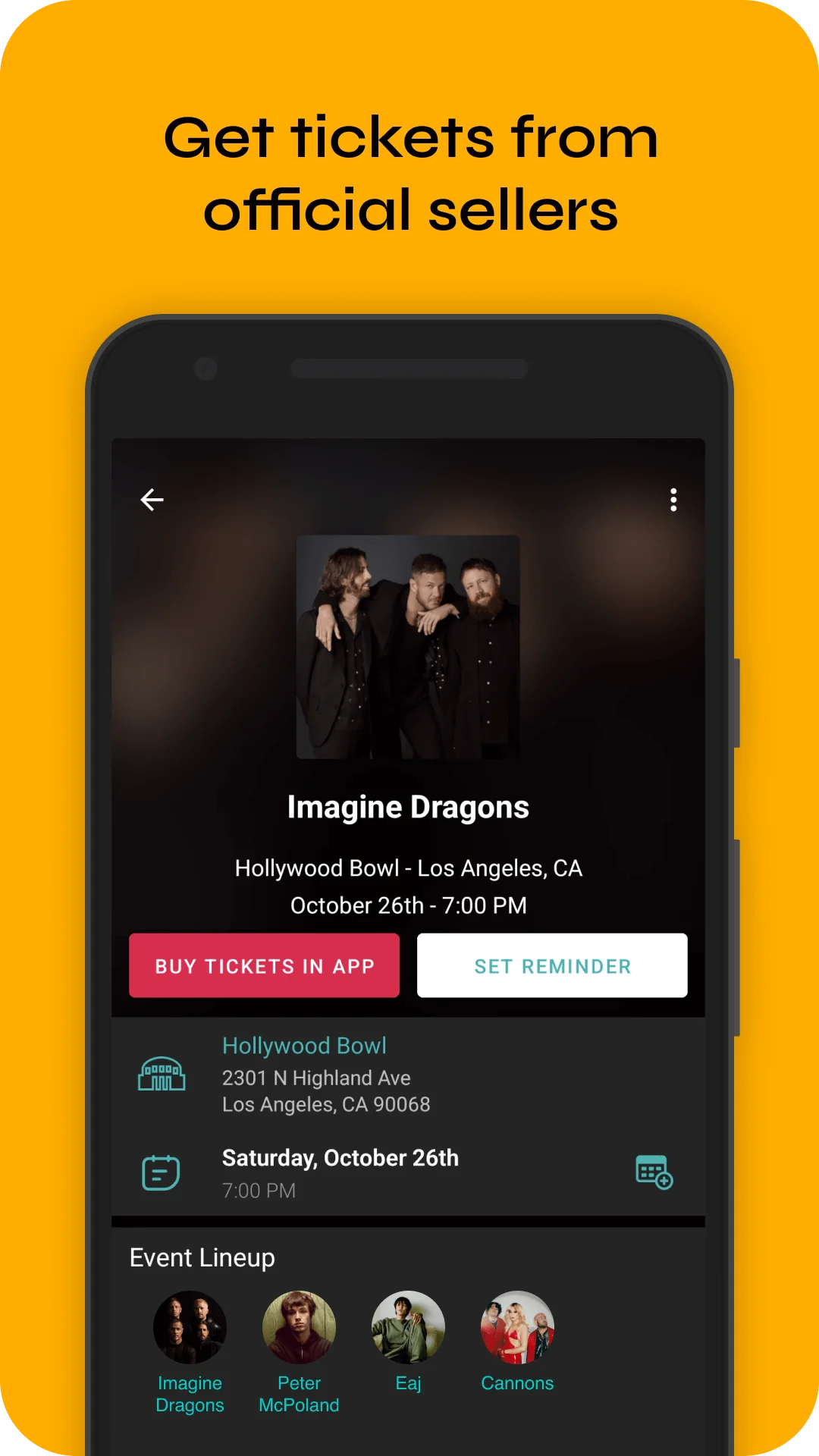 Captura de tela Bandsintown Concerts 2