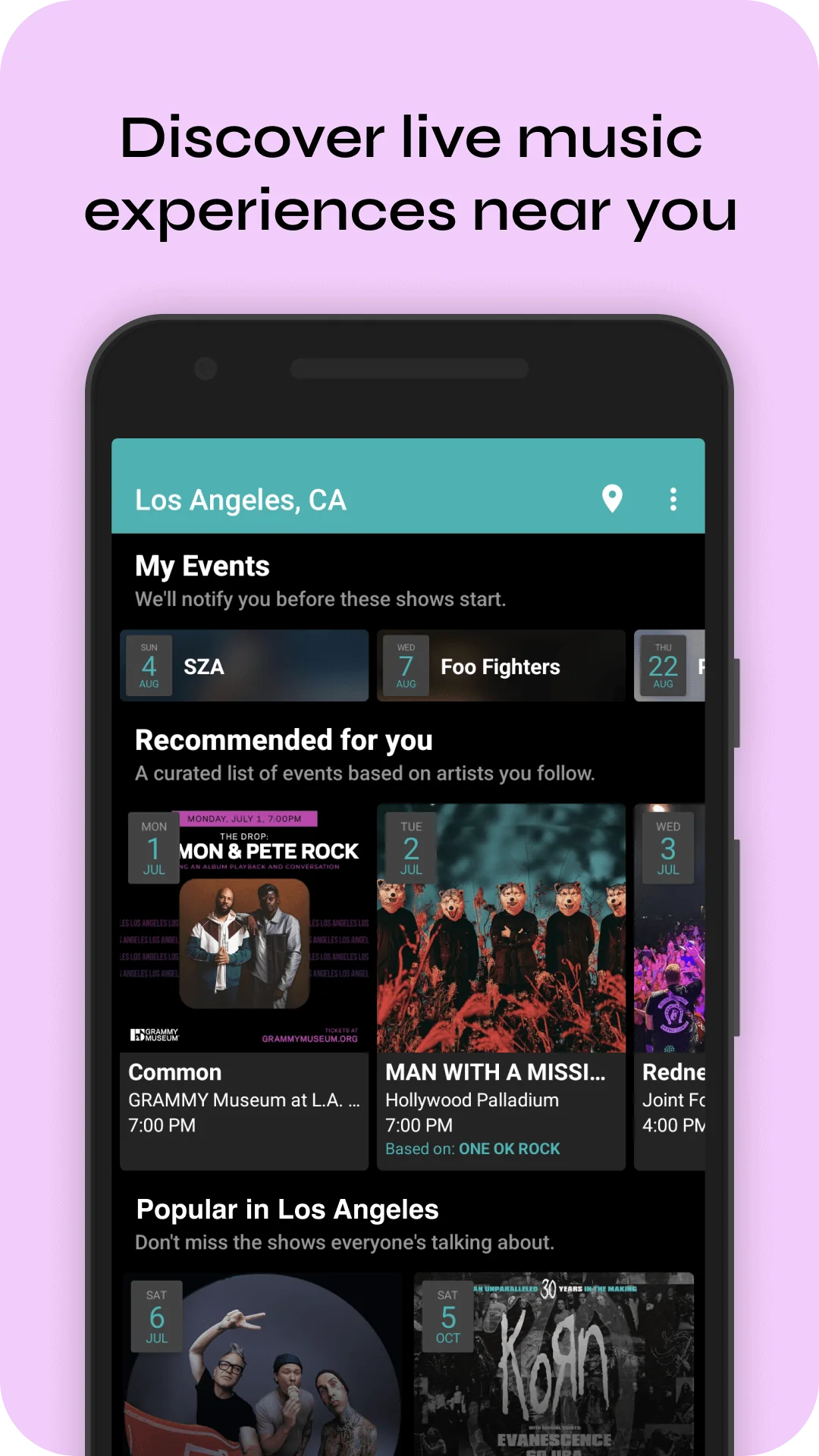 Captura de tela Bandsintown Concerts 3
