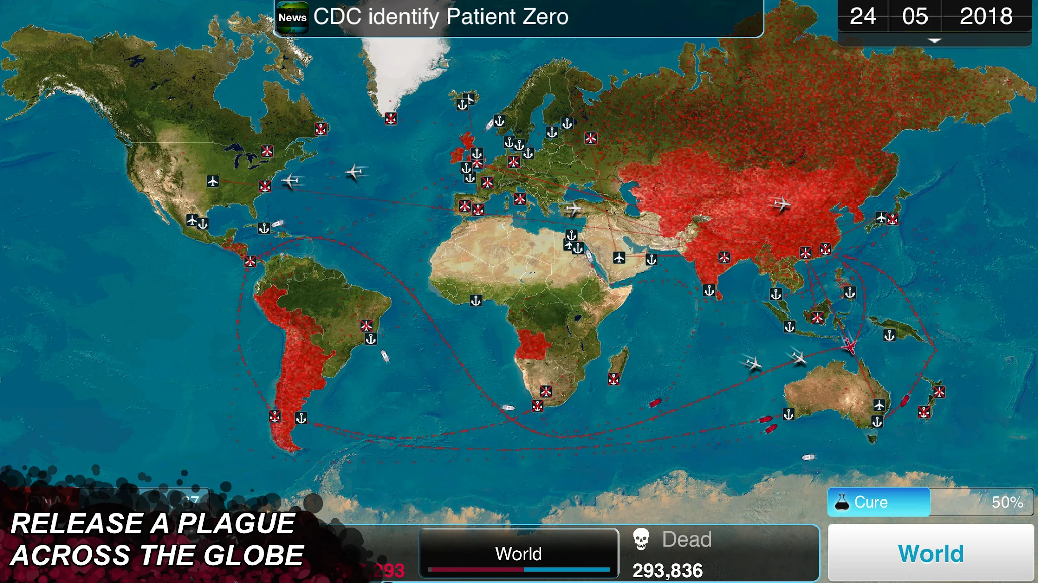 Снимка на екрана Plague Inc. 2