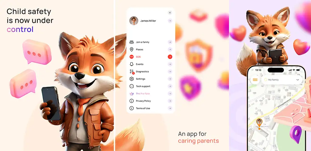 KidControl. Family GPS locator برنامج غلاف فني للأندرويد