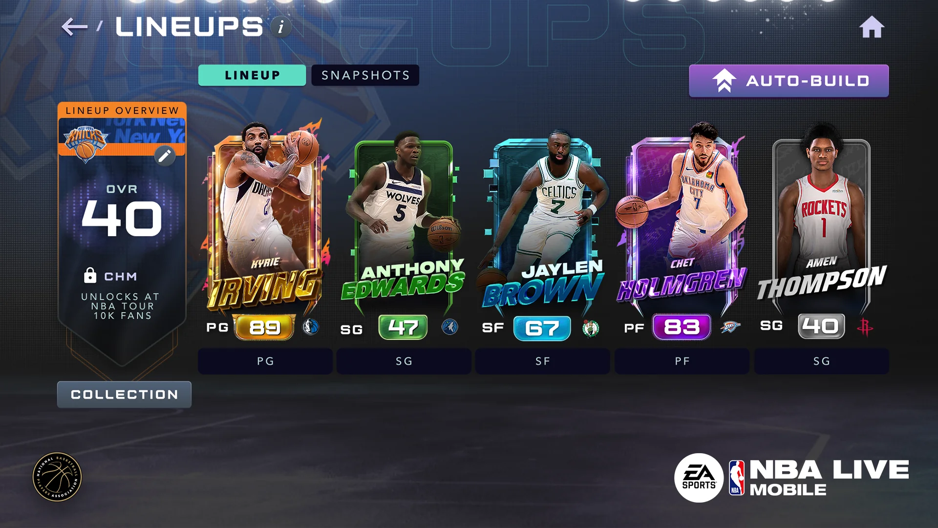 Снимка на екрана EA SPORTS NBA LIVE Mobile 7