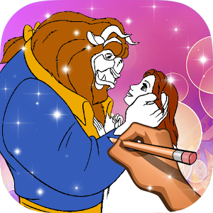 Belle Beauty Coloring Book Icoană