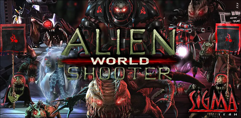 Alien Shooter World لعبة غلاف فني للأندرويد