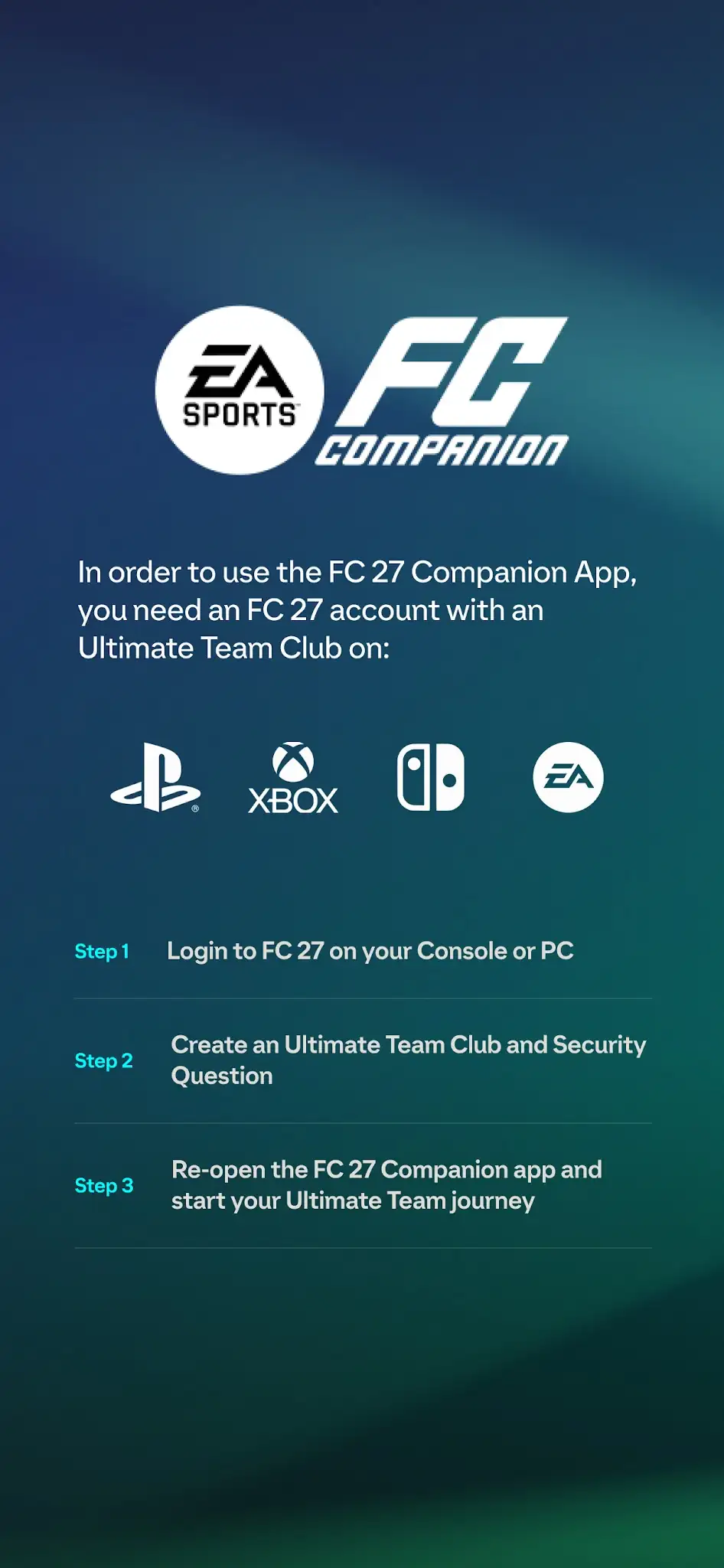 Captura de tela de EA SPORTS FC™ 26 Companion 1