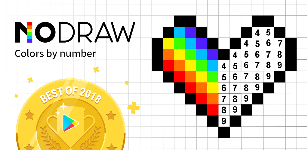 Раскраски по номерам: No.Draw приложение обложка для Android
