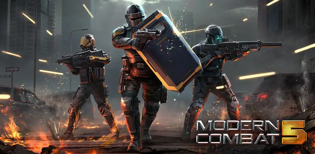 Modern Combat 5 гра обкладинка для Android