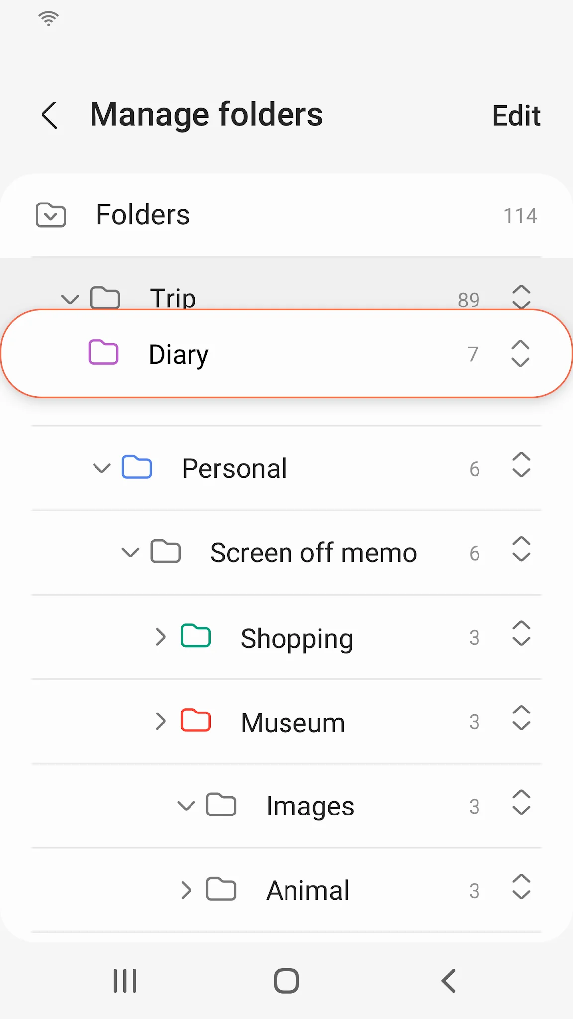 Screenshot Samsung Notes 2
