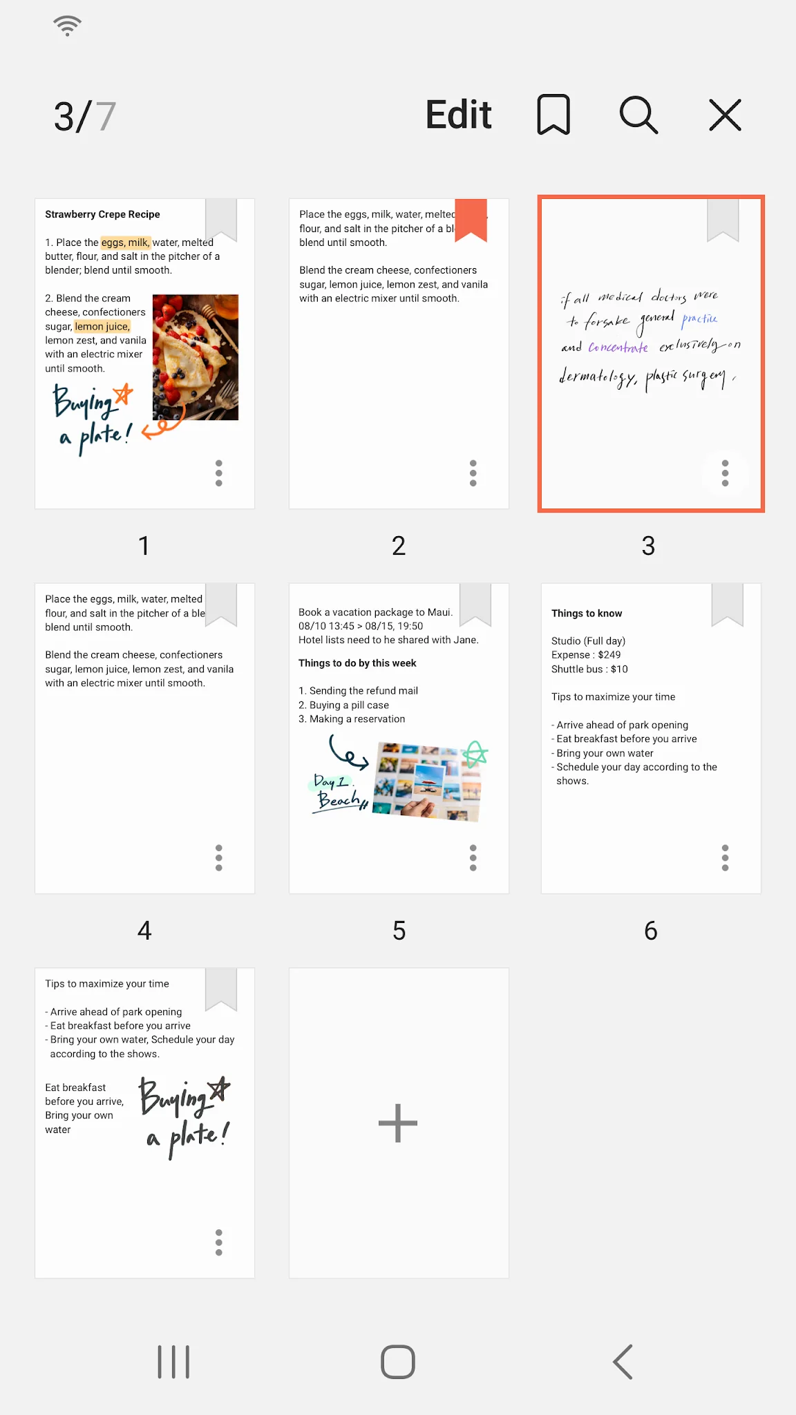 Screenshot Samsung Notes 5