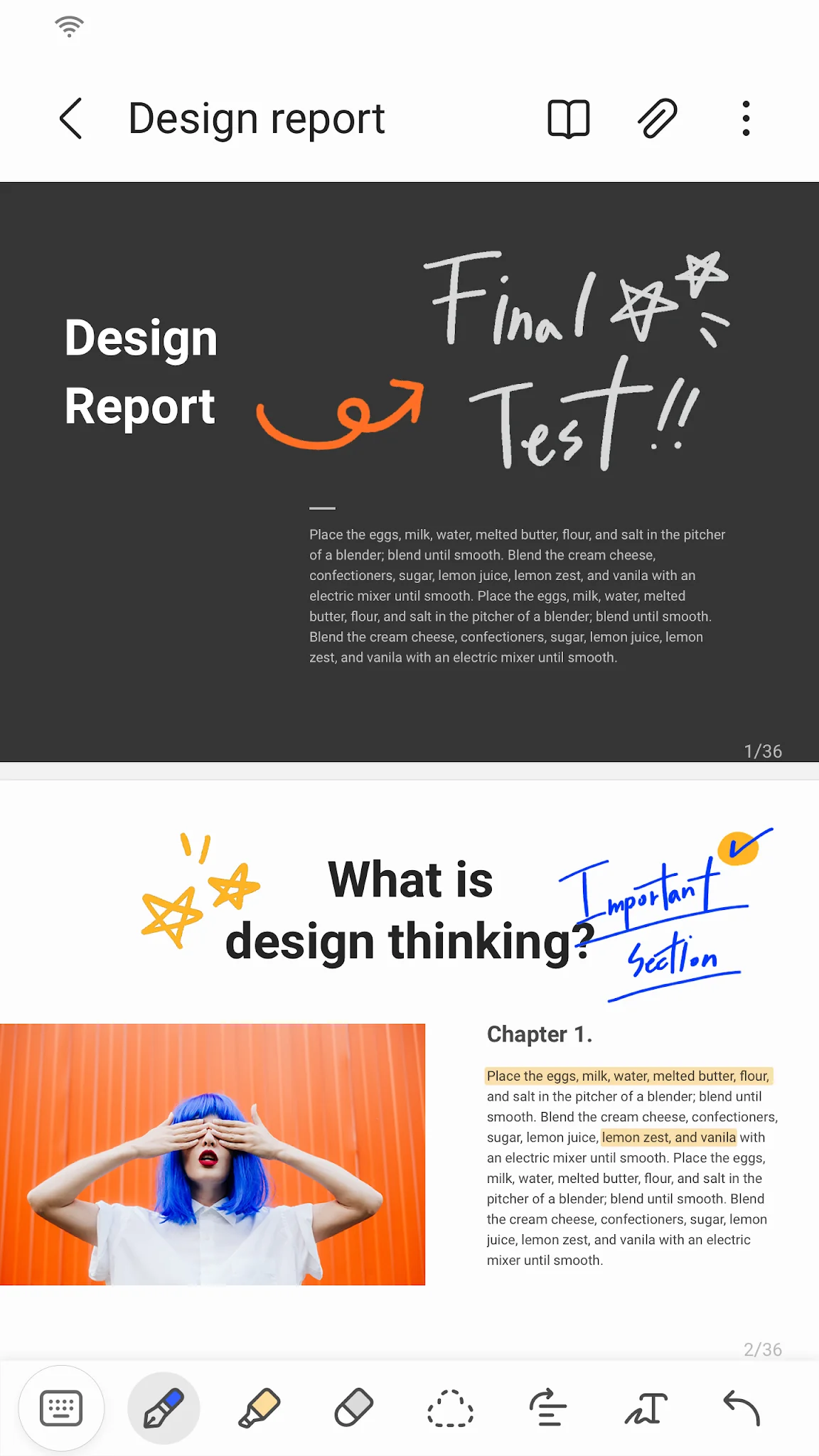 Screenshot Samsung Notes 6