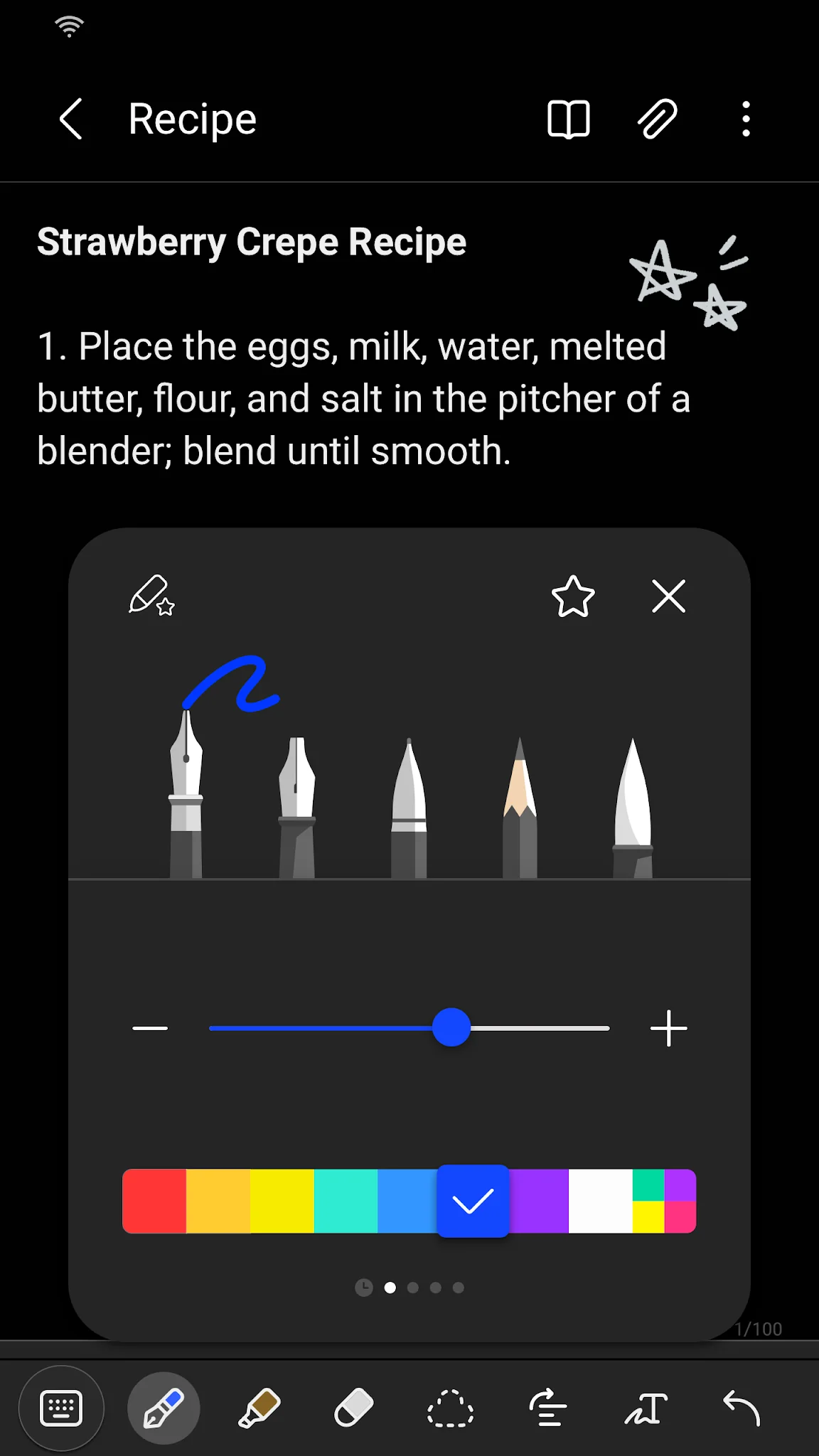 Screenshot Samsung Notes 7