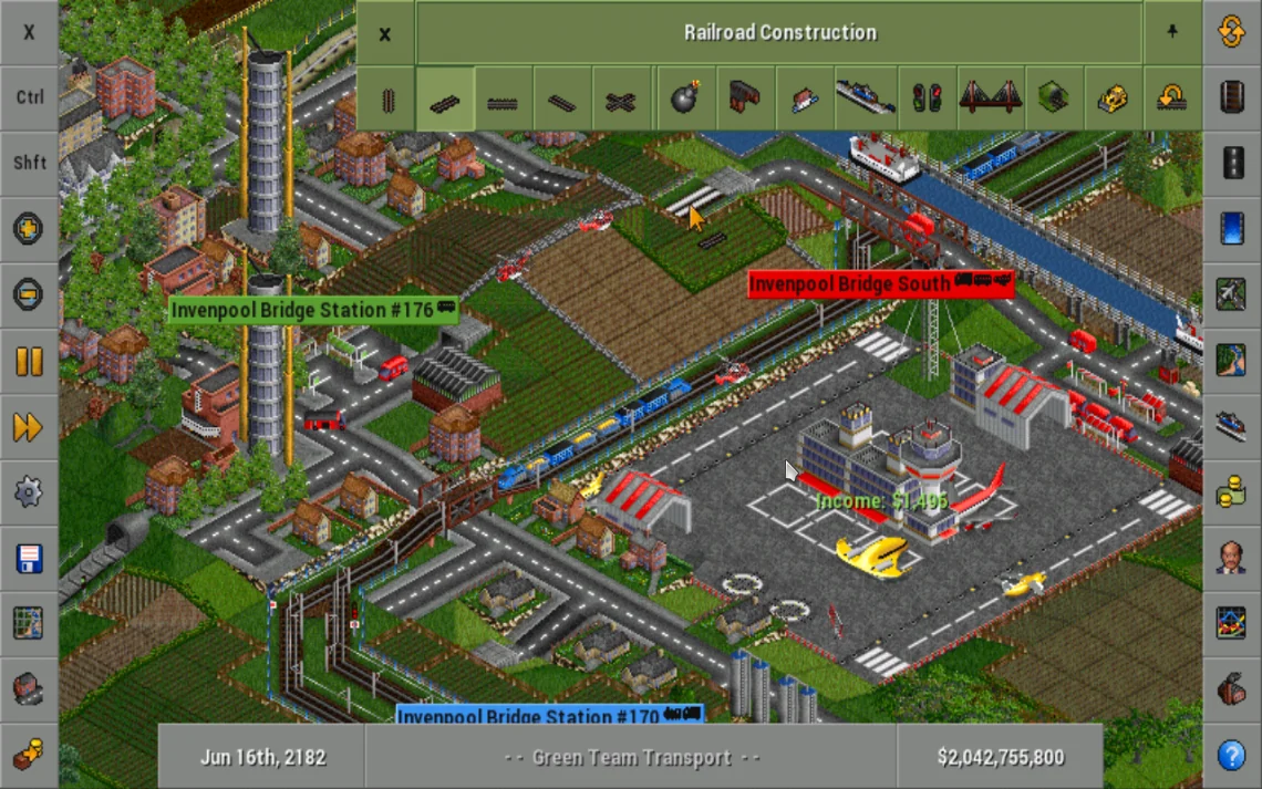 Tangkapan layar OpenTTD 1