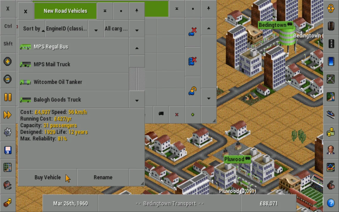 Tangkapan layar OpenTTD 2