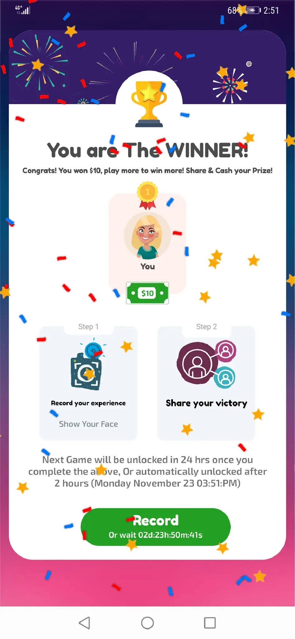 لقطة شاشة Play and Win %د