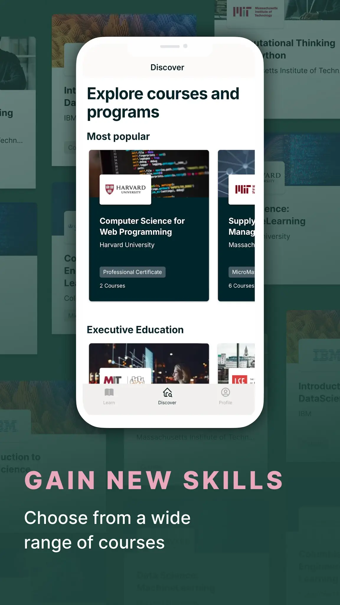Captura de pantalla edX: Aprende con cursos en lín 2