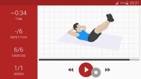Latihan perut A6W - perut rata Ikon