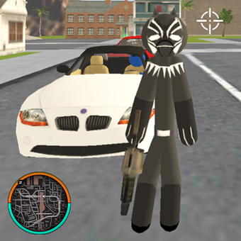 Panther Stickman Rope Icon