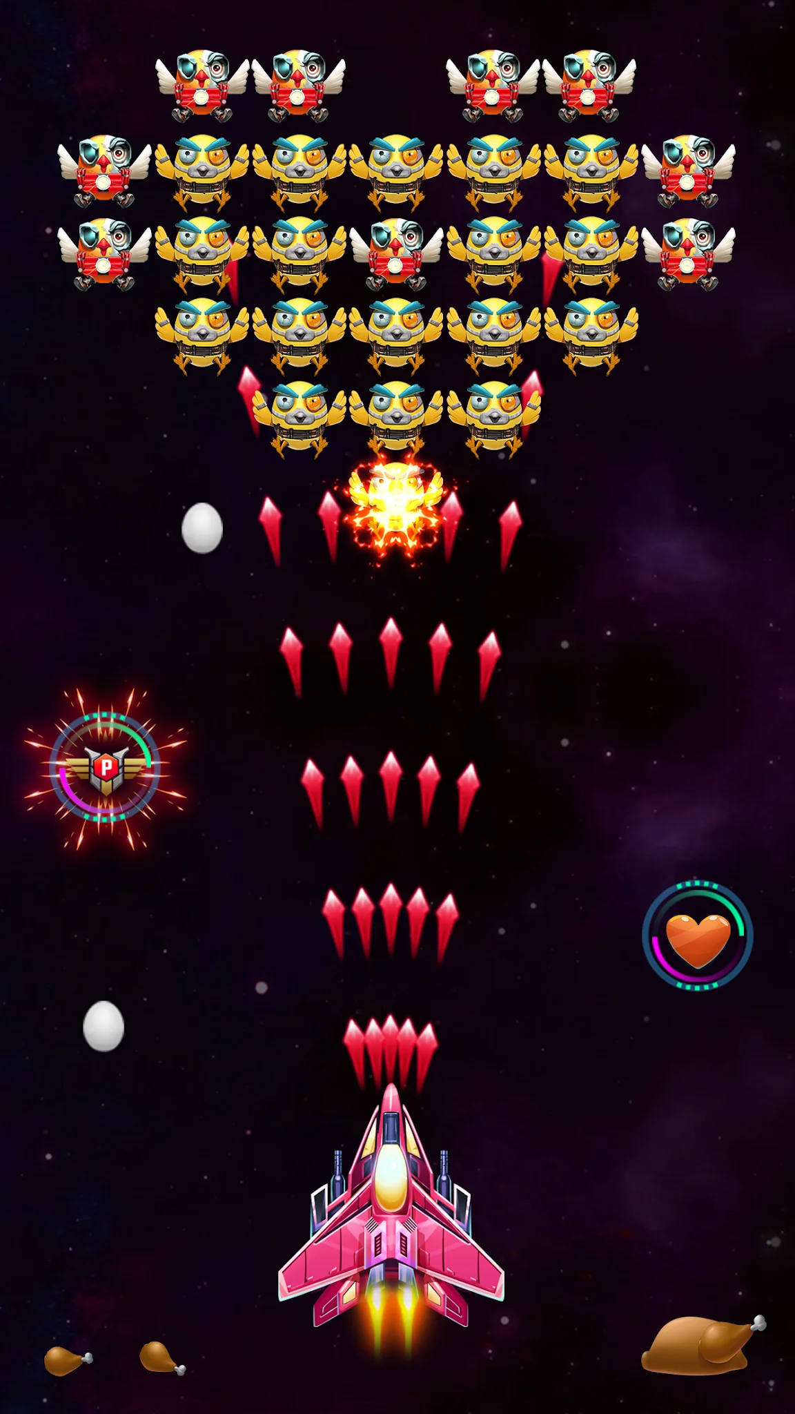Captura de pantalla Galaxy Attack: Chicken Shooter 1