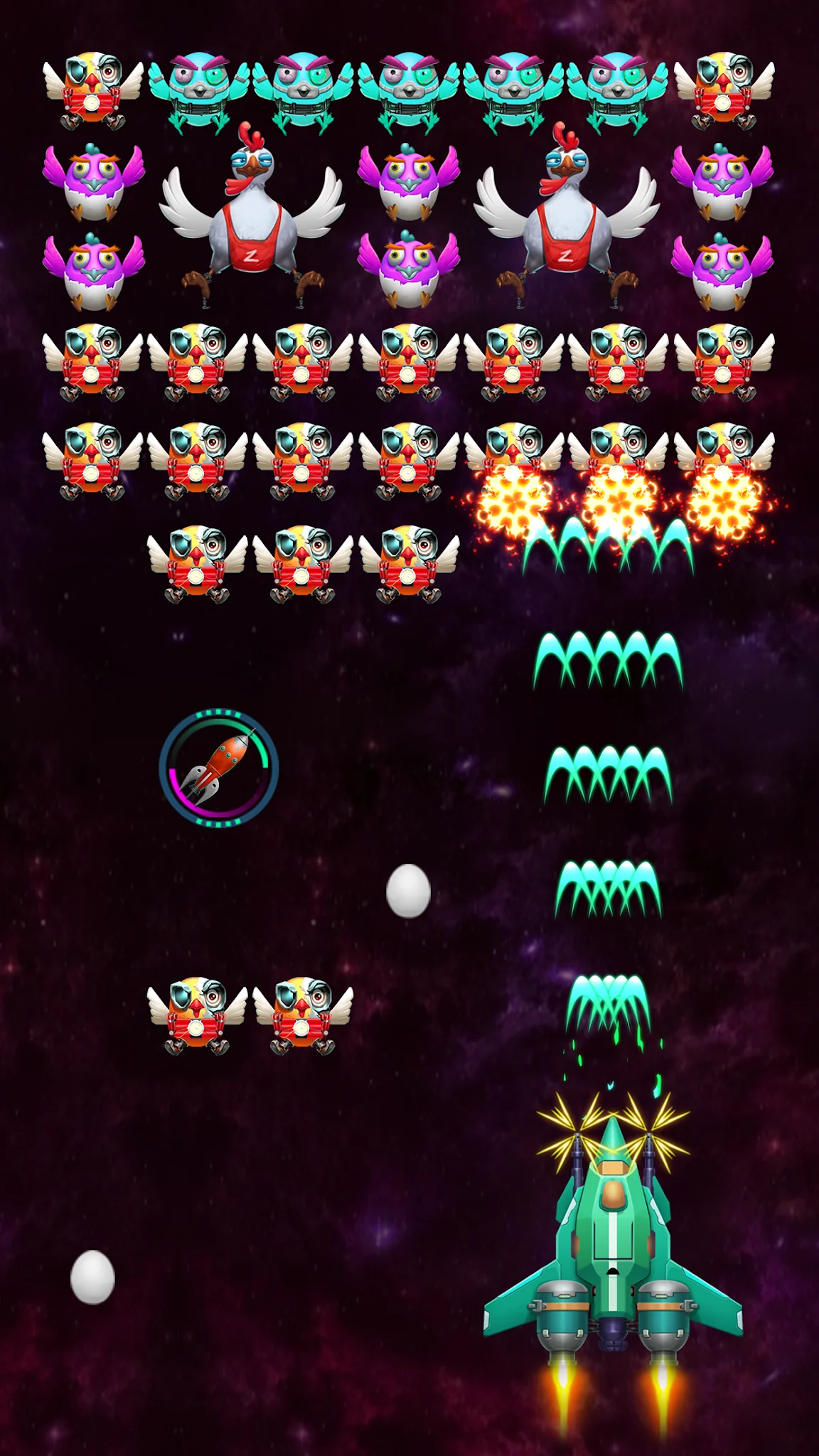 Captura de pantalla Galaxy Attack: Chicken Shooter 2