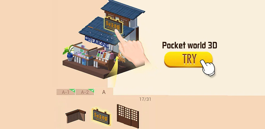 Pocket World 3D jogo arte da capa para Android