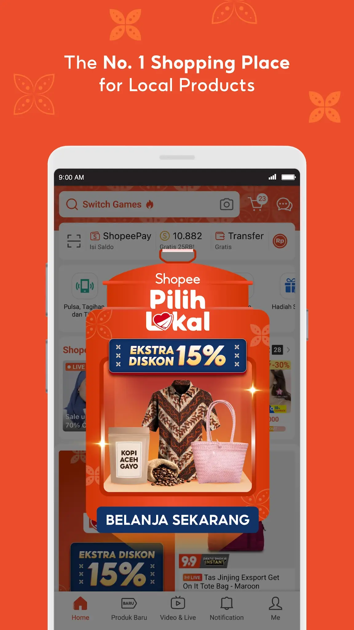 Snímek obrazovky Shopee Indonesia 5