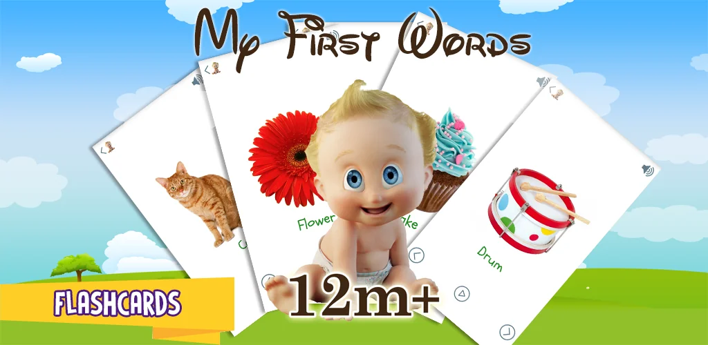 Baby Words: Flashcards لعبة غلاف فني للأندرويد