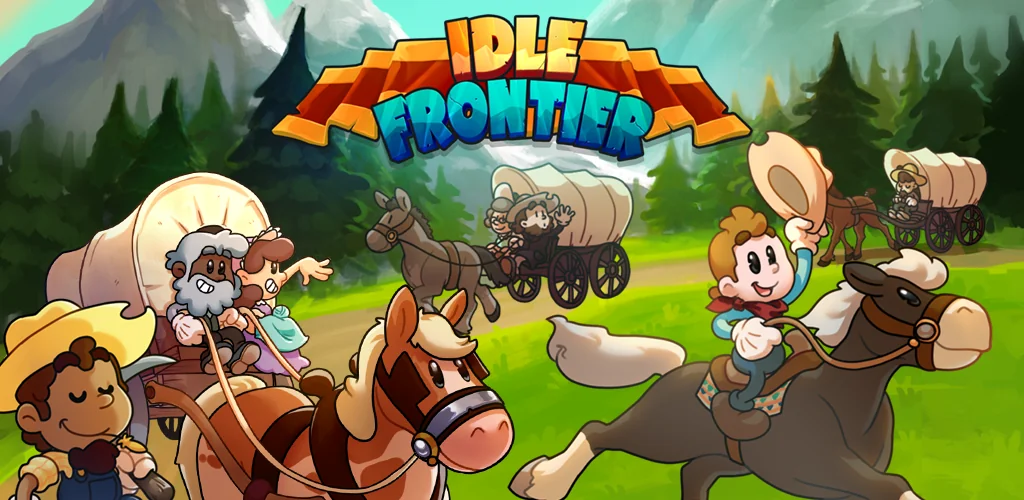 Idle Frontier: Tap Town Tycoon spel cover art for Android