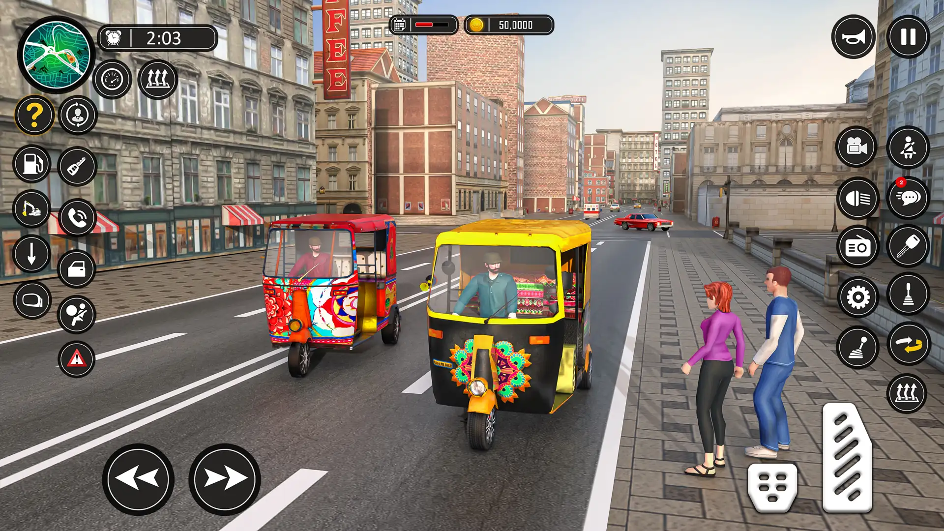 Capture d\'écran 1 de Modern Rickshaw Driving Games