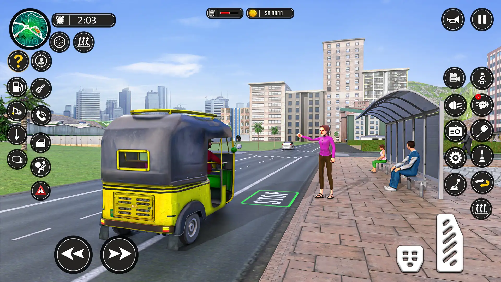 Capture d\'écran 7 de Modern Rickshaw Driving Games