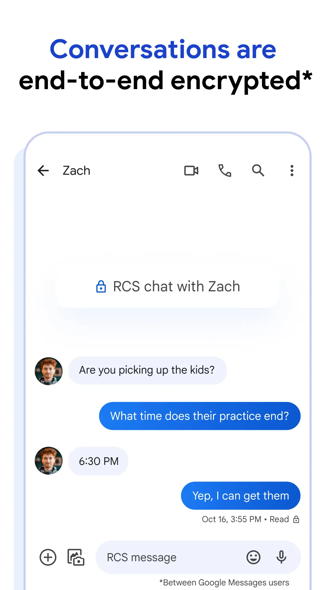 Снимка на екрана Google Messages 2