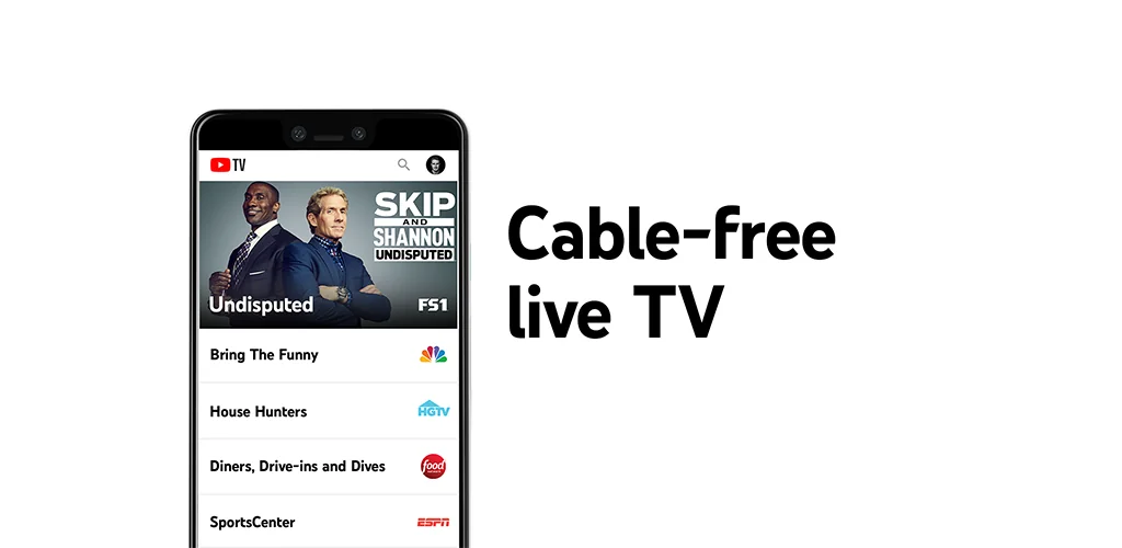 YouTube TV приложение обложка для Android