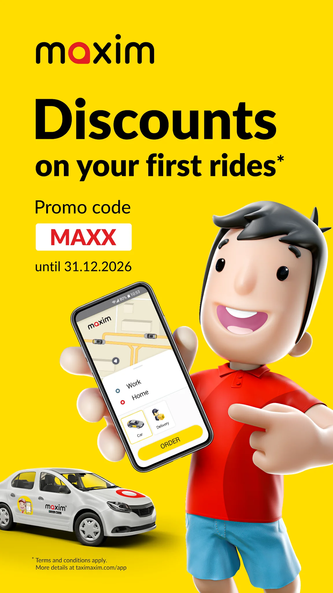 Στιγμιότυπο maxim — order a taxi & food 1
