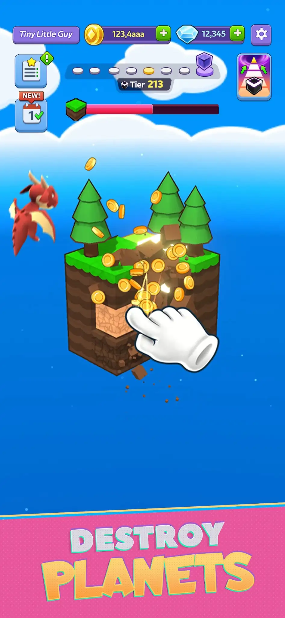 لقطة شاشة Tiny Worlds: Dragon Idle games %د