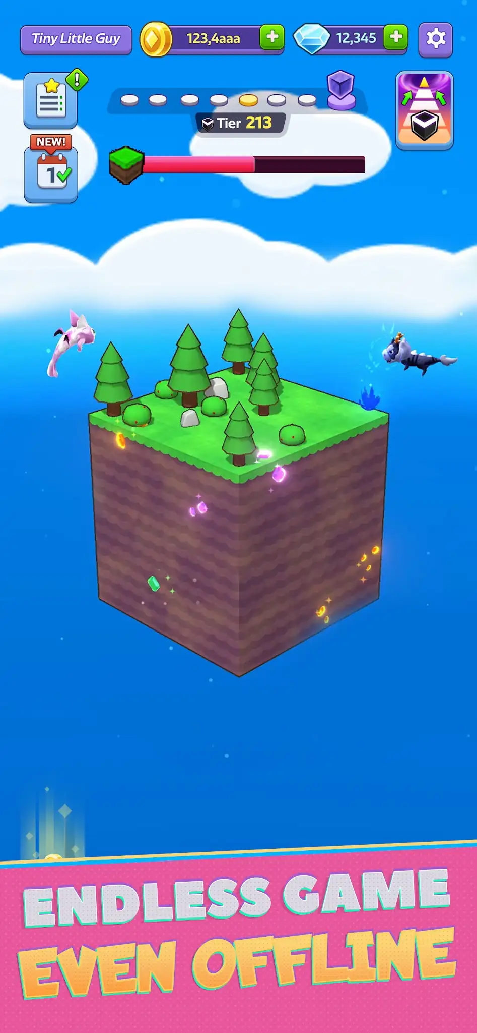 لقطة شاشة Tiny Worlds: Dragon Idle games %د