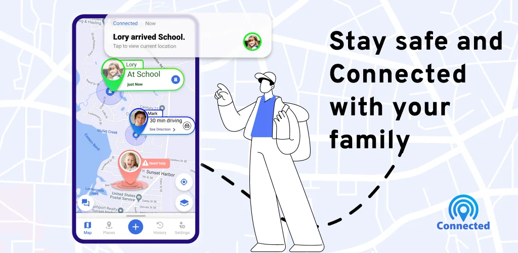 Connected: Family Locator εφαρμογή cover art for Android