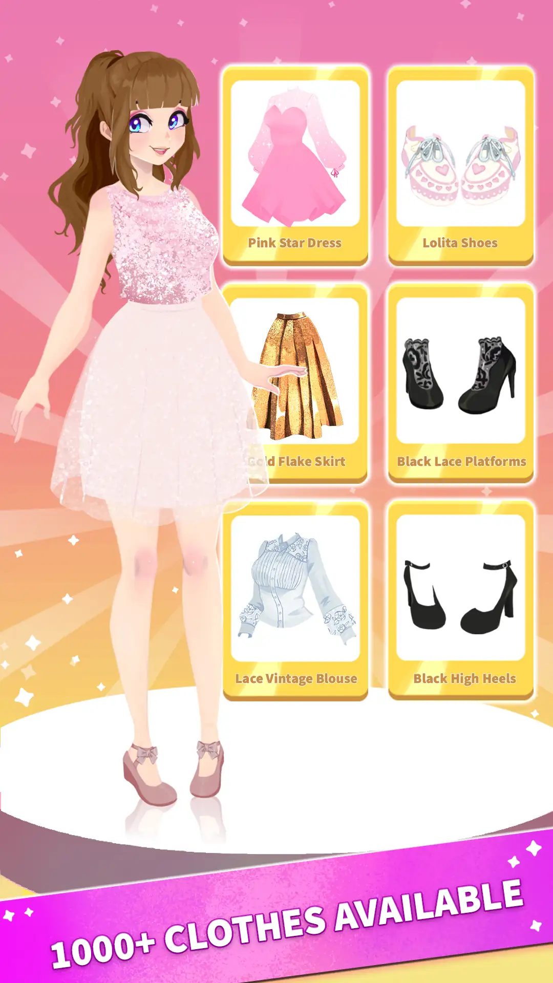 Captura de tela de Lulu Moda Jogo de Vestir Anime 2